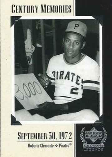 #123 Roberto Clemente - Pittsburgh Pirates - 1999 Upper Deck Century Legends Baseball