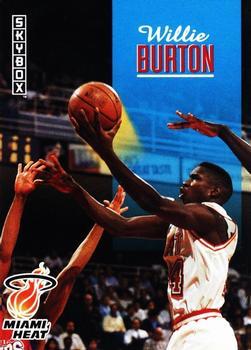 #123 Willie Burton - Miami Heat - 1992-93 SkyBox Basketball