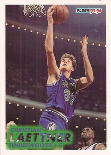 #123 Christian Laettner - Minnesota Timberwolves - 1993-94 Fleer Basketball