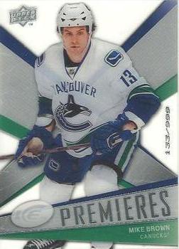 #123 Mike Brown - Vancouver Canucks - 2008-09 Upper Deck Ice Hockey