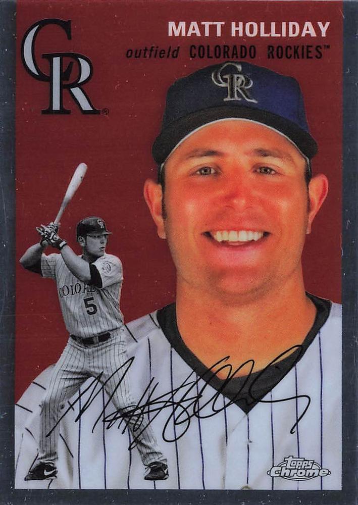 #123 Matt Holliday - Colorado Rockies - 2023 Topps Chrome Platinum Anniversary Baseball