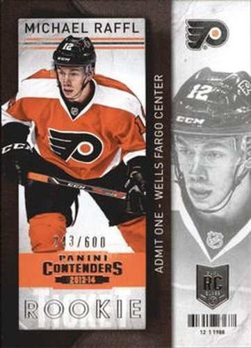 #123a Michael Raffl - Philadelphia Flyers - 2013-14 Panini Contenders Hockey