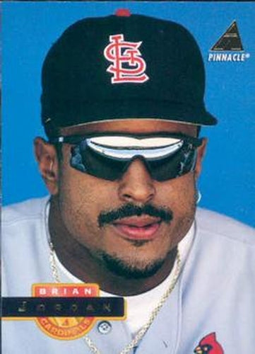 #124 Brian Jordan - St. Louis Cardinals - 1994 Pinnacle Baseball