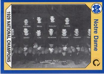 #124 1929 National Champs - Notre Dame Fighting Irish - 1990 Collegiate Collection Notre Dame Football