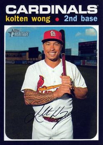 #124 Kolten Wong - St. Louis Cardinals - 2020 Topps Heritage Baseball