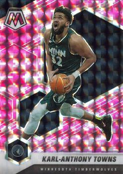 #124 Karl-Anthony Towns - Minnesota Timberwolves - 2020-21 Panini Mosaic - Mosaic Camo Pink Basketball