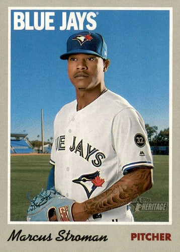 #124 Marcus Stroman - Miami Marlins - 2019 Topps Heritage Baseball