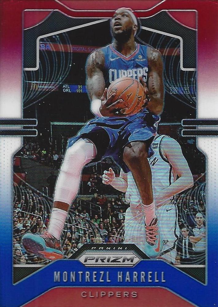 #124 Montrezl Harrell - Los Angeles Clippers - 2019-20 Panini Prizm - Prizms Red White and Blue Basketball