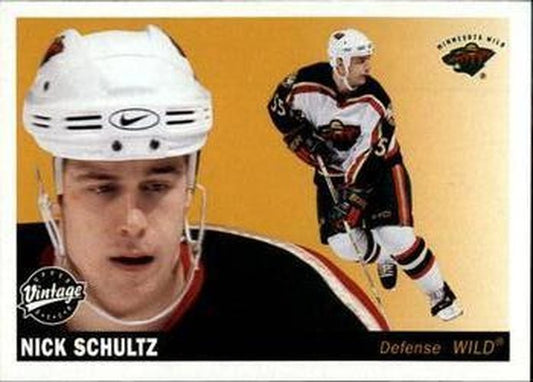 #124 Nick Schultz - Minnesota Wild - 2002-03 Upper Deck Vintage Hockey