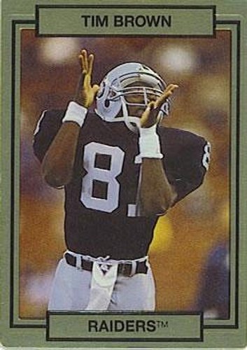 #124 Tim Brown - Los Angeles Raiders - 1990 Action Packed Football