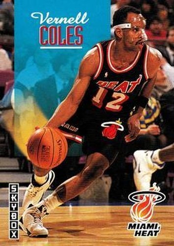 #124 Vernell Coles - Miami Heat - 1992-93 SkyBox Basketball