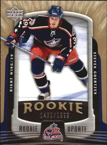 #124 Steve Goertzen - Columbus Blue Jackets - 2005-06 Upper Deck Rookie Update Hockey