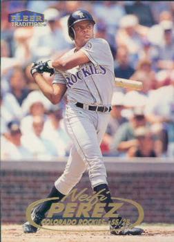 #124 Neifi Perez - Colorado Rockies - 1998 Fleer Tradition Baseball