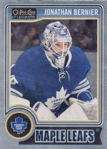 #124b Jonathan Bernier - Toronto Maple Leafs - 2014-15 O-Pee-Chee Platinum Hockey