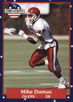 #125 Mike Dumas - Houston Oilers - 1991 Fleer Stars 'n Stripes Football