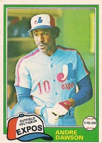 #125 Andre Dawson - Montreal Expos - 1981 O-Pee-Chee - Gray Back Baseball