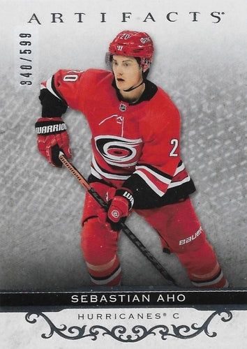 #125 Sebastian Aho - Carolina Hurricanes - 2021-22 Upper Deck Artifacts Hockey