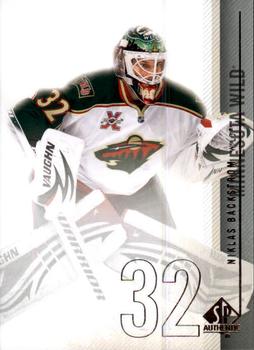 #125 Niklas Backstrom - Minnesota Wild - 2010-11 SP Authentic Hockey