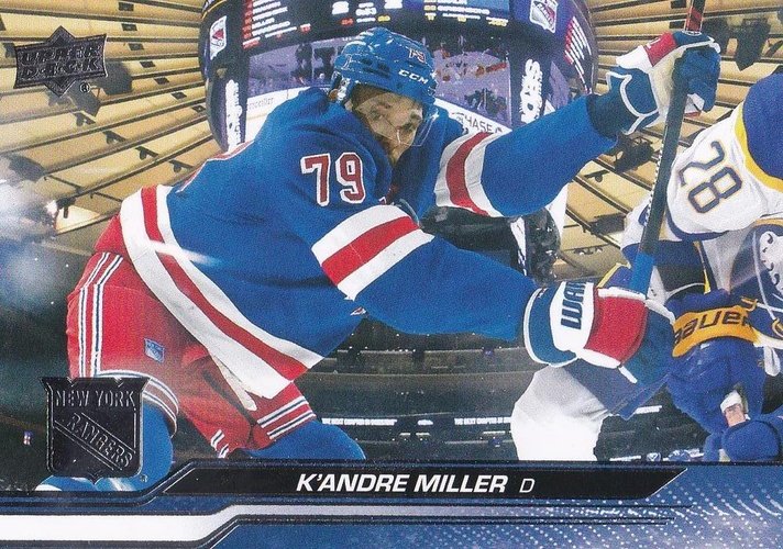 #125 K'Andre Miller - New York Rangers - 2023-24 Upper Deck Hockey