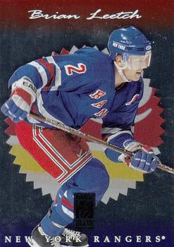 #125 Brian Leetch - New York Rangers - 1996-97 Donruss Elite Hockey