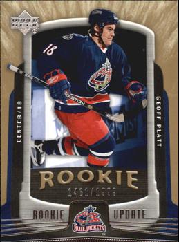 #125 Geoff Platt - Columbus Blue Jackets - 2005-06 Upper Deck Rookie Update Hockey