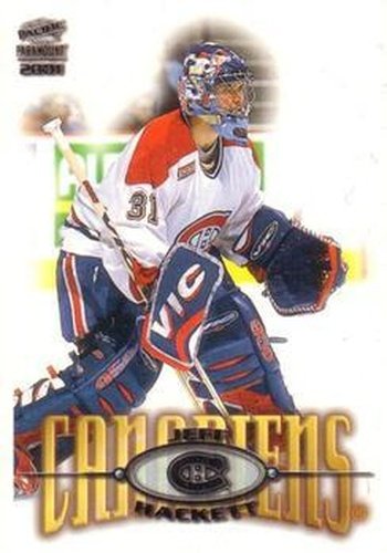 #125 Jeff Hackett - Montreal Canadiens - 2000-01 Pacific Paramount Hockey