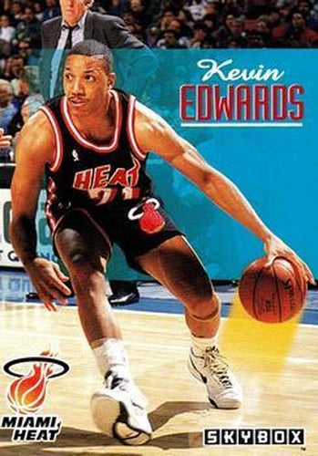 #125 Kevin Edwards - Miami Heat - 1992-93 SkyBox Basketball