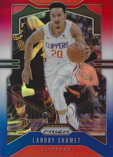 #125 Landry Shamet - Los Angeles Clippers - 2019-20 Panini Prizm - Prizms Red White and Blue Basketball