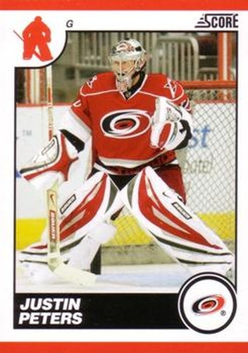 #125 Justin Peters - Carolina Hurricanes - 2010-11 Score Hockey