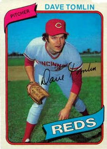 #126 Dave Tomlin - Cincinnati Reds - 1980 Topps Baseball