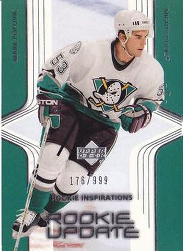 #126 Mark Popovic - Anaheim Mighty Ducks - 2003-04 Upper Deck Rookie Update Hockey