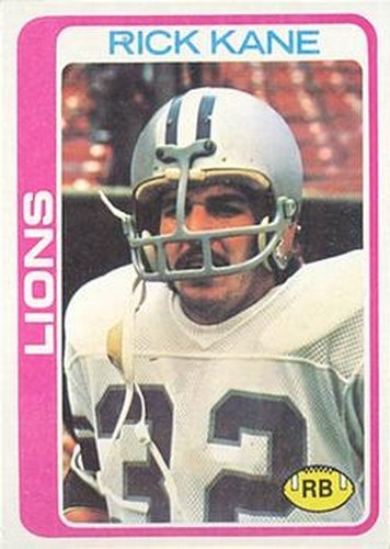 #126 Rick Kane - Detroit Lions - 1978 Topps Football