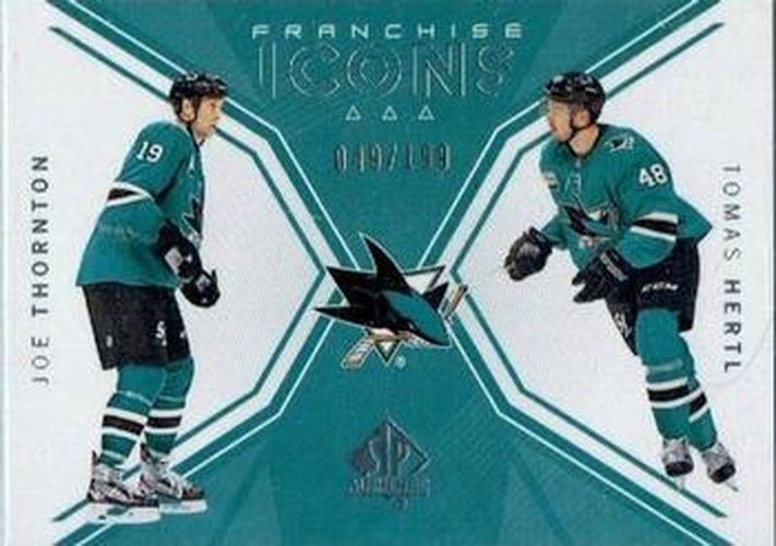 #126 Joe Thornton / Tomas Hertl - San Jose Sharks - 2018-19 SP Authentic Hockey