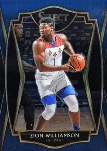 #126 Zion Williamson - New Orleans Pelicans - 2020-21 Panini Select - Blue Basketball