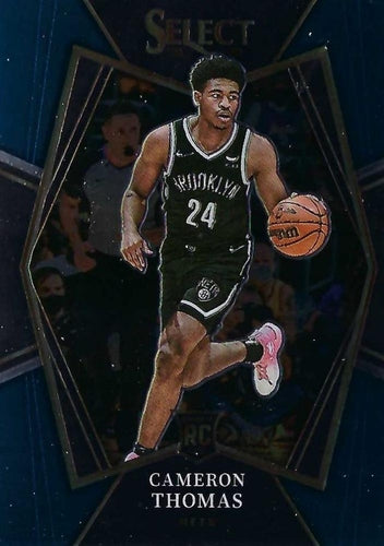 #126 Cameron Thomas - Brooklyn Nets - 2021-22 Panini Select - Blue Basketball