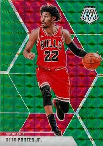 #127 Otto Porter Jr. - Chicago Bulls - 2019-20 Panini Mosaic - Green Prizm Basketball