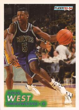 #127 Doug West - Minnesota Timberwolves - 1993-94 Fleer Basketball