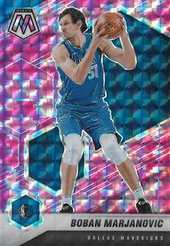 #127 Boban Marjanovic - Dallas Mavericks - 2020-21 Panini Mosaic - Mosaic Camo Pink Basketball
