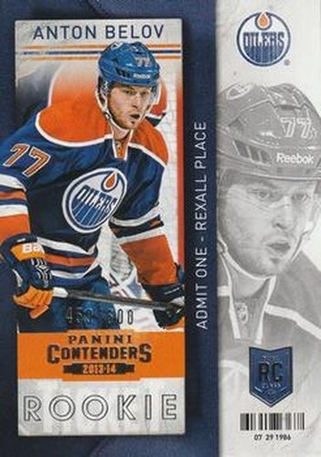 #127 Anton Belov - Edmonton Oilers - 2013-14 Panini Contenders Hockey