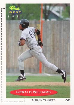#127 Gerald Williams - Albany-Colonie Yankees - 1991 Classic Best Baseball
