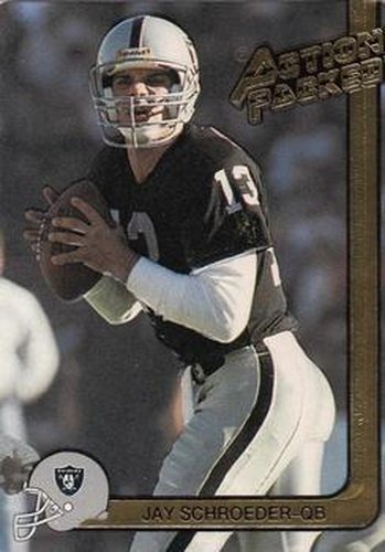 #127 Jay Schroeder - Los Angeles Raiders - 1991 Action Packed Football