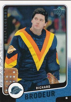 #127 Richard Brodeur - Vancouver Canucks - 2000-01 Upper Deck Legends Hockey