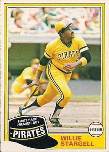 #127 Willie Stargell - Pittsburgh Pirates - 1981 O-Pee-Chee - Gray Back Baseball