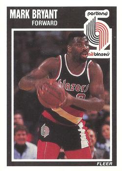 #127 Mark Bryant - Portland Trail Blazers - 1989-90 Fleer Basketball