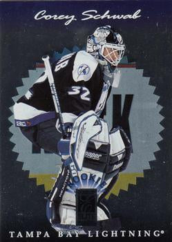 #128 Corey Schwab - Tampa Bay Lightning - 1996-97 Donruss Elite Hockey