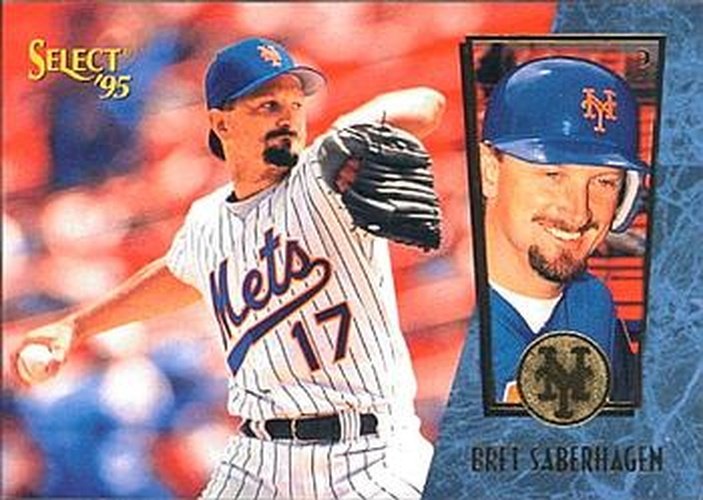 #128 Bret Saberhagen - New York Mets - 1995 Select Baseball
