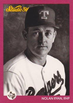 #128 Nolan Ryan - Texas Rangers - 1991 Studio Baseball