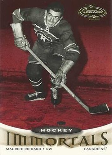 #128 Maurice Richard - Montreal Canadiens - 2000-01 Upper Deck Heroes Hockey