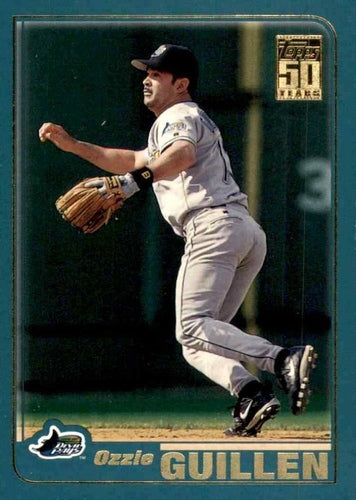 #128 Ozzie Guillen - Tampa Bay Devil Rays - 2001 Topps Baseball