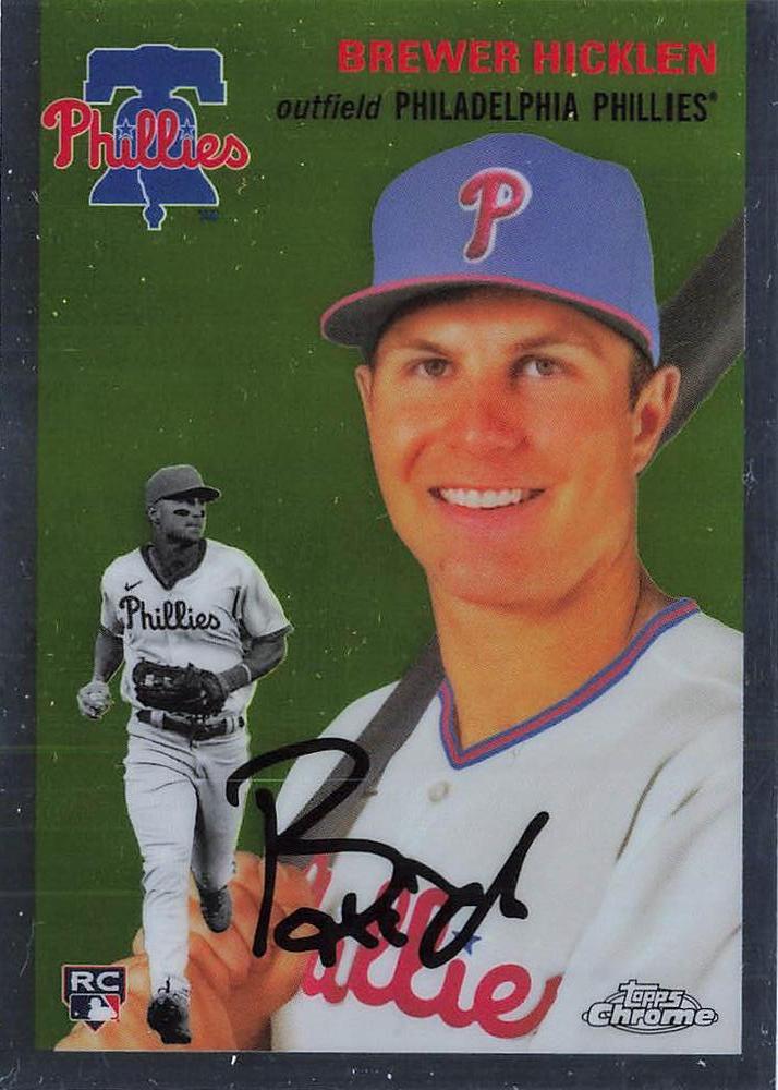 #128 Brewer Hicklen - Philadelphia Phillies - 2023 Topps Chrome Platinum Anniversary Baseball